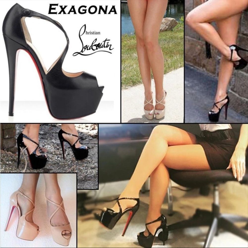 Christian Louboutin Exagona 160 KID Platform Heels EU 38